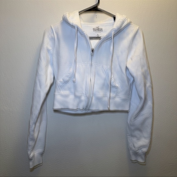 Hollister Tops - Hollister White Sweatshirt Size XSmall